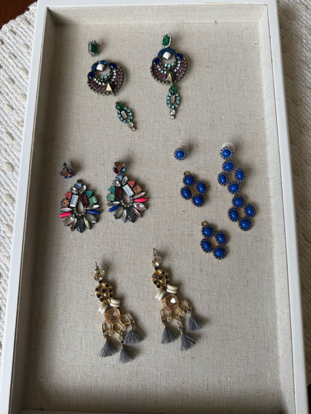 Stella & Dot Statement Earrings (4 pairs)